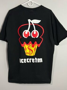 Billionaire Boys Club Ice Cream Cherry Black Short Sleeve T-Shirt Mens Large